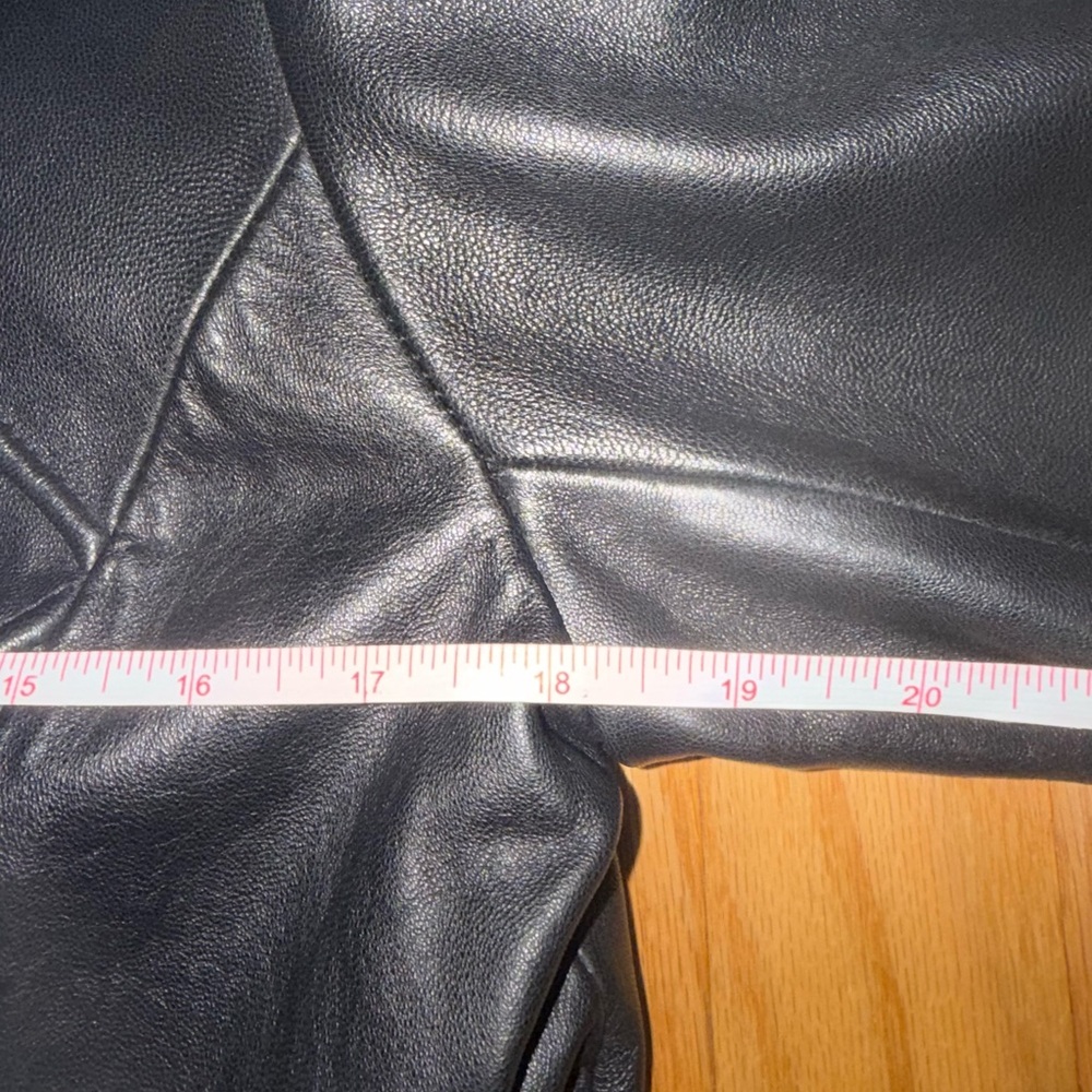 Mossimo Black Leather Jacket Medium - Picture 4 of 6